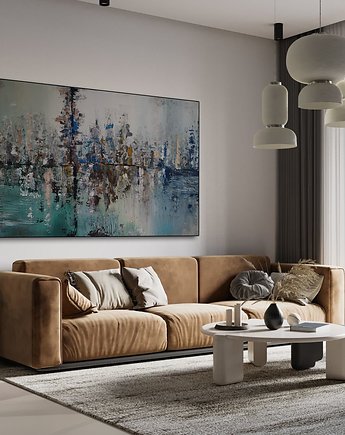 POZYTYWNA ABSTRAKCJA obraz na płótnie, ręcznie malowany, Diana Abstract Art
