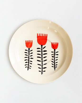 Talerz na ścianę - trzy kwiatki, EMPE artstudio