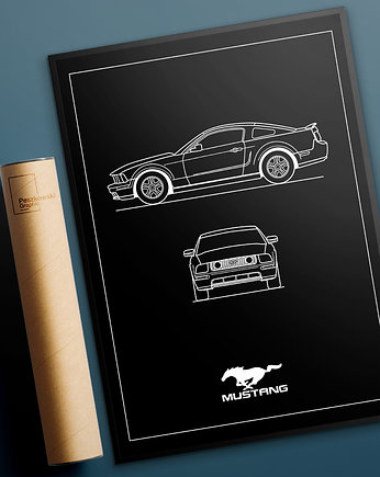 Plakat Legendy Motoryzacji - Ford Mustang, Peszkowski Graphic