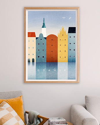 Gdańsk - kolorowe kamienice - plakat fine art, minimalmill