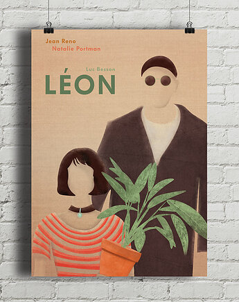 Leon zawodowiec - plakat fine art, minimalmill