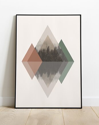 Nowoczesny plakat/grafika na ścianę, skandynawski styl., Grawisfera