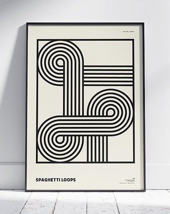 Plakat abstrakcyjny, abstrakcja, geometria - Spagetti, Galeria EMU