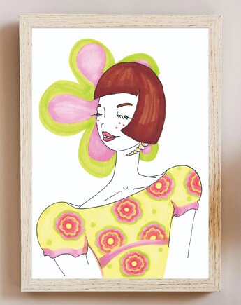 Plakat Funia Petunia, Burgundowe Rysunki