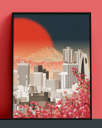 Plakat Widok na Tokio, Konrad Kunc