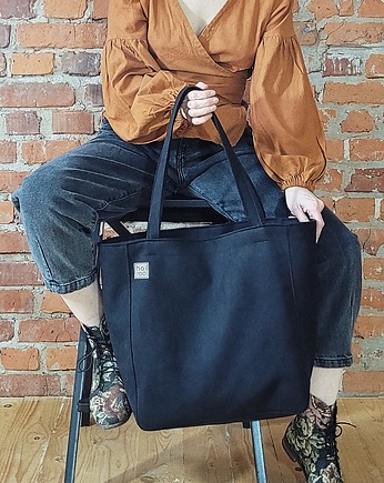 Lazy bag Bukka czarna nubuk wodoodporna, hairoo