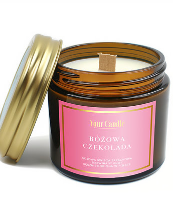 Świeca zapachowa sojowa Różowa Czekolada 120ml- Your Candle, Your Candle