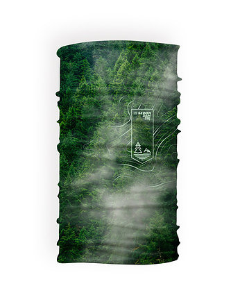 Turystyczna chusta wielofunkcyjna LAS IGLASTY zielona, Szwendam sie