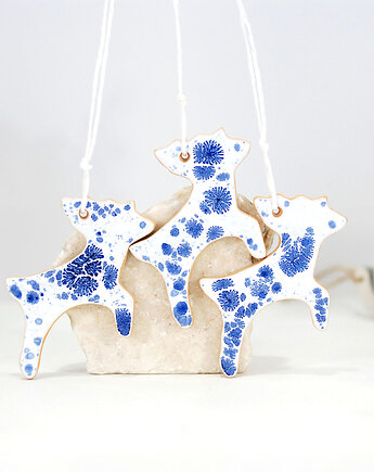Nakrapiane reniferki świąteczne - ozdoby choinkowe, 10FingersArt