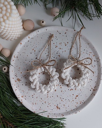 Ozdoba świąteczna kółko z kokardką, Passatempo handmade