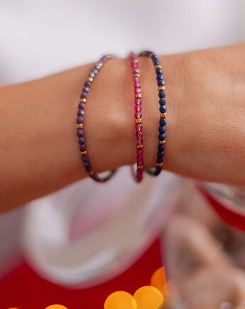 Bransoletka 3 w 1 - fuksja, fiolet, granat, Mosca