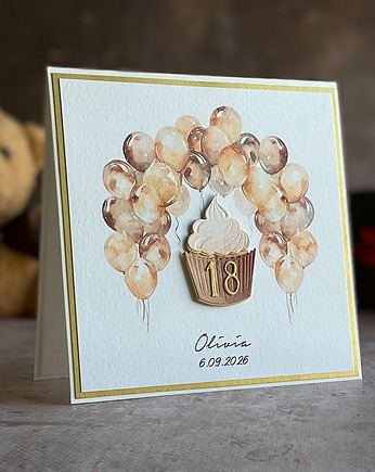 Kartka na 18. urodziny z personalizacją, BH 20a, Anna Art and Crafts
