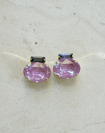 Kolczyki pozłacane LUA: Digital Lavender w wydaniu Glam, White Jasmine