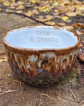 TAKE A BREATH, ręcznie robiona czarka ceramiczna, MONIfaktura