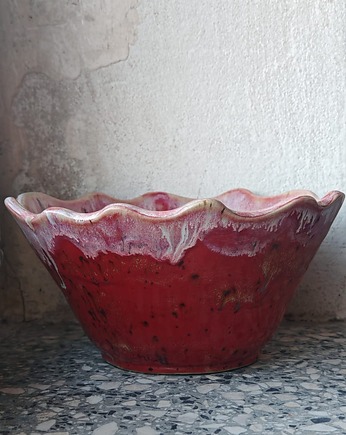 Duża czerwona miska, MOM S HANDMADE