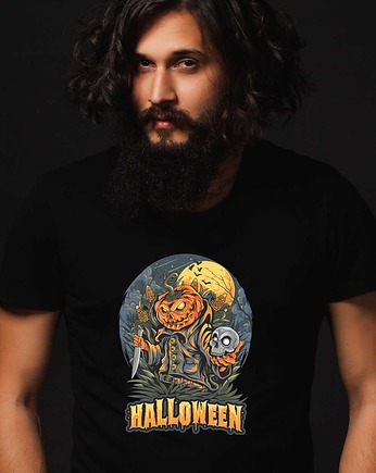 Koszulka organiczna z nadrukiem Moon Scarecrow, ART ORGANIC
