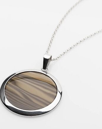 Naszyjnik-zawieszka z Krzemieniem pasiastym - Polski diament, Ade Art