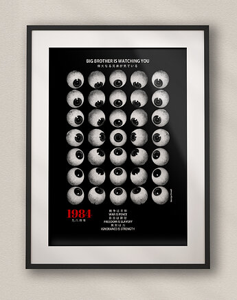 Plakat Japoński - George Orwell 1984 -  Fine Art, DAPIDOKA