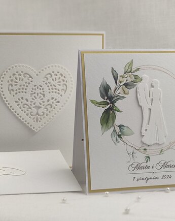 Kartka na ślub z pudełkiem i kopertą, WA 23B, Anna Art and Crafts