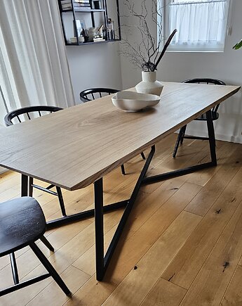 Stół z monolitu dębowego 220x96 cm, Be.maniera_wood