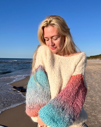 Sweter oversize, Swetry na drutach