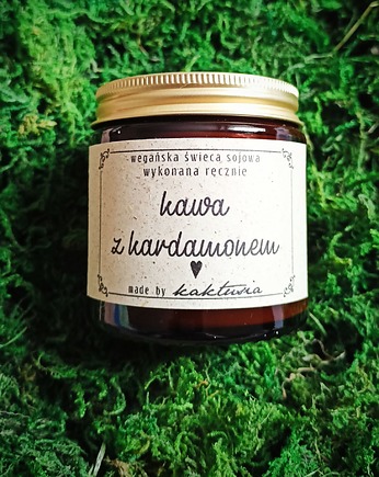 KAWA z KARDAMONEM - świeca sojowa 120ml, kaktusia