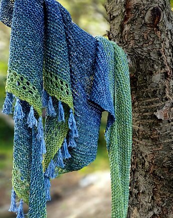 Nad strumieniem / chusta, agat handmade