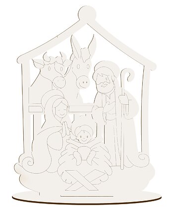 Szopka Stajenka Figurka Świąteczna Ozdoba do Stroika Rękodzieła na Stół, smxdsgn