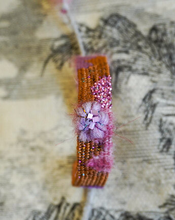 Tkana na krośnie biżuteria - Bloom, Słońcem Tkane