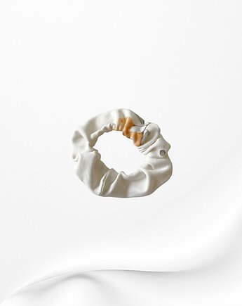 Scrunchie gumka frotka wąska cytrynki, Zdunetti