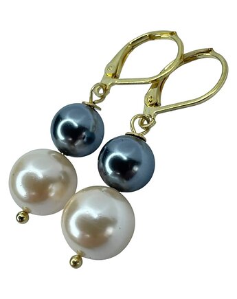 Pozłacane kolczyki z perłami Seashell, Artseko