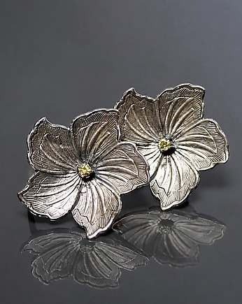 Kolczyki srebrne Flower /citrone/, Katia i krokodyl