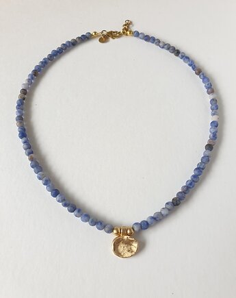 Naszyjnik ZEN jaspis niebieski , mosiądz, modesign