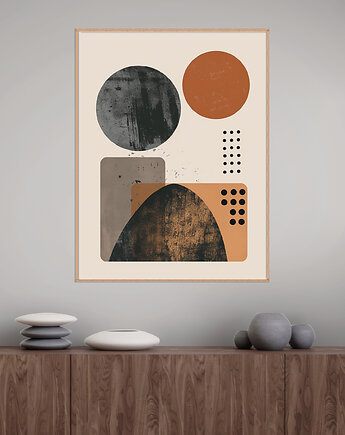 Geometria natury - Plakat, druk - Minimalizm, Boho, Loft #60, Black Sapphire Art