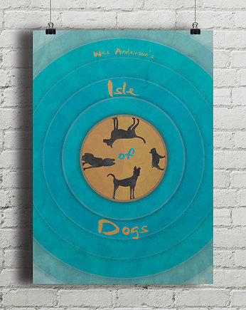 Wyspa psów - Wes Anderson - plakat fine art, minimalmill