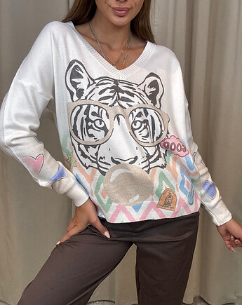 Sweter Tigre Beige, SOLO moda