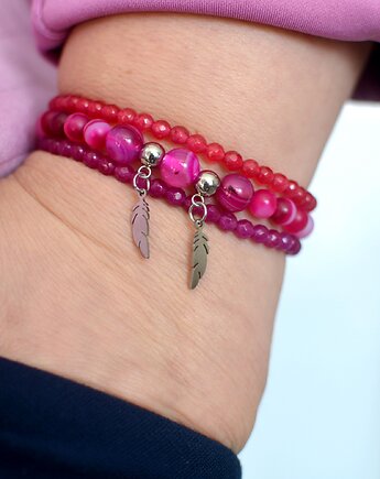 Zestaw BRANSOLETEK PINK JOY, Beezoo