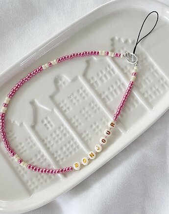 Charms do telefonu BONJOUR sparkle pink, NOMAD
