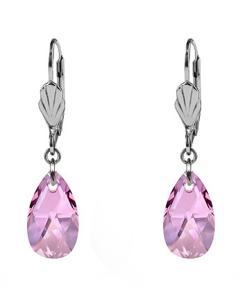 Kolczyki z kryształami Swarovski, Silver Violet