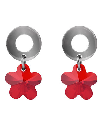 Kryształy Swarovskiego czerwone kwiatki, Silver Violet