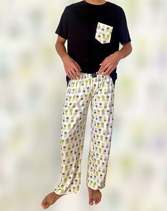 Piżama Unisex bawełniana w ananasy, HisOutfit