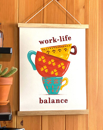 Plakat work-life balance, werabielawska