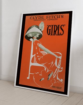 Plakat Vintage Retro Girls, OKAZJE - Prezent na Mikołajki