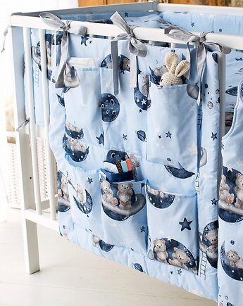 Organizer Do Łóżeczka Pojemny Miękki Bawełna 60x60 cm LUNA od BabyU, Sleepdo