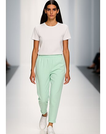Spodnie pistacjowe YY600330, YULIYA BABICH