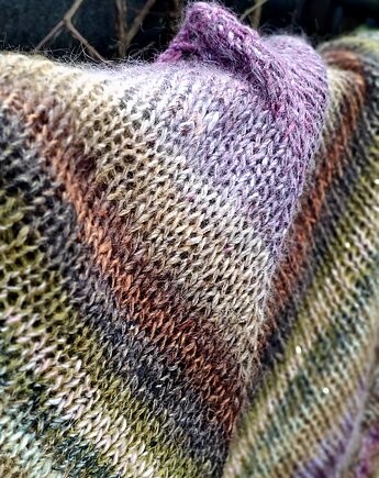 Wrzosiec / chusta z Noro, agat handmade