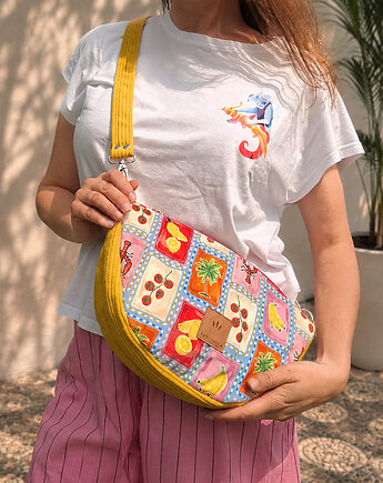 Pikowana torebka nerka crossbody Amalfi, sabi tatka