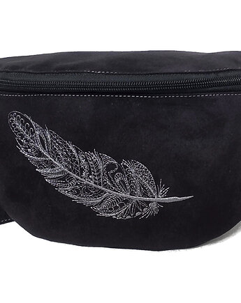 Nerka czarna z piórkiem haft, Made by Joan