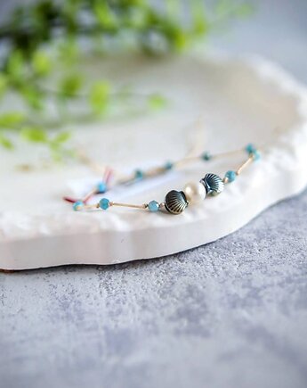 Bransoletka z kamieni z dedykacją. Perła Hematyt Apatyt, tulimy