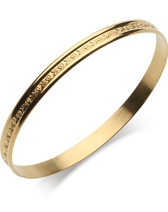 Bransoletka srebrna , pozłacana, koło z wzorem do medytacji  - styl Vintage, Ade Art